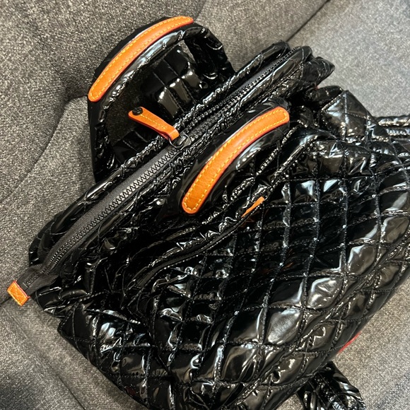 MzWallace Black laquer Quilted Women's Bag top handle
No rips - Picture 8 of 11